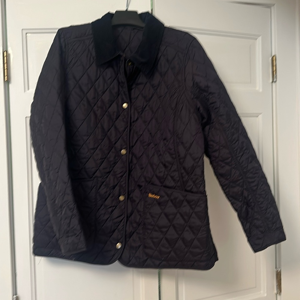 Quilted Barbour jacket. Women’s 14. Navy